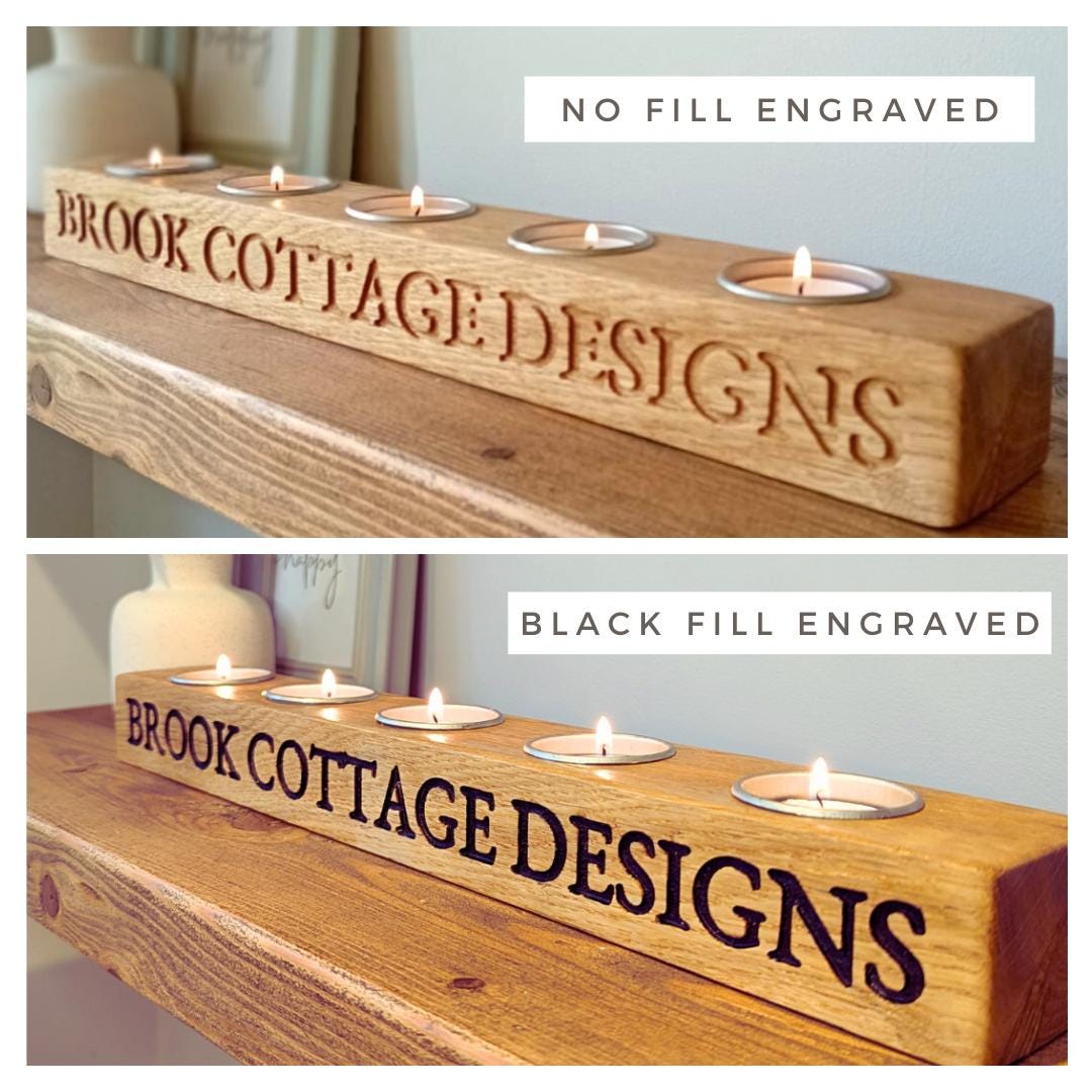 Personalised Engraved Oak Candle Holder | Anniversary Gift