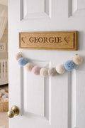 Personalised  Wooden Door Sign | Engraved Name Plaque | Solid Oak