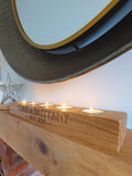 Personalised Engraved Oak Candle Holder | Anniversary Gift, New Home Decor